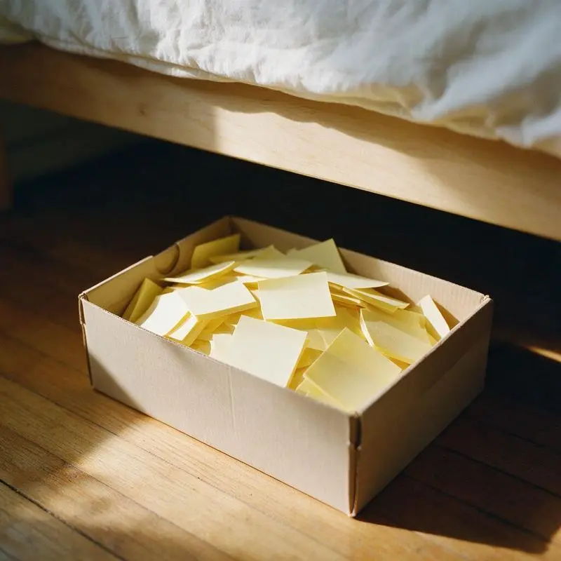 A shoebox under the bed