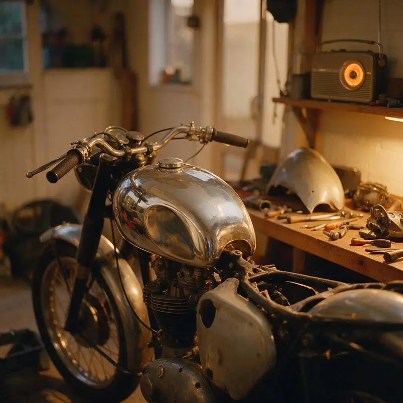 The old bike in the garage